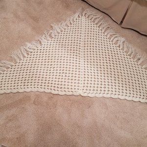 Vintage White crochet box pattern triangular shawl